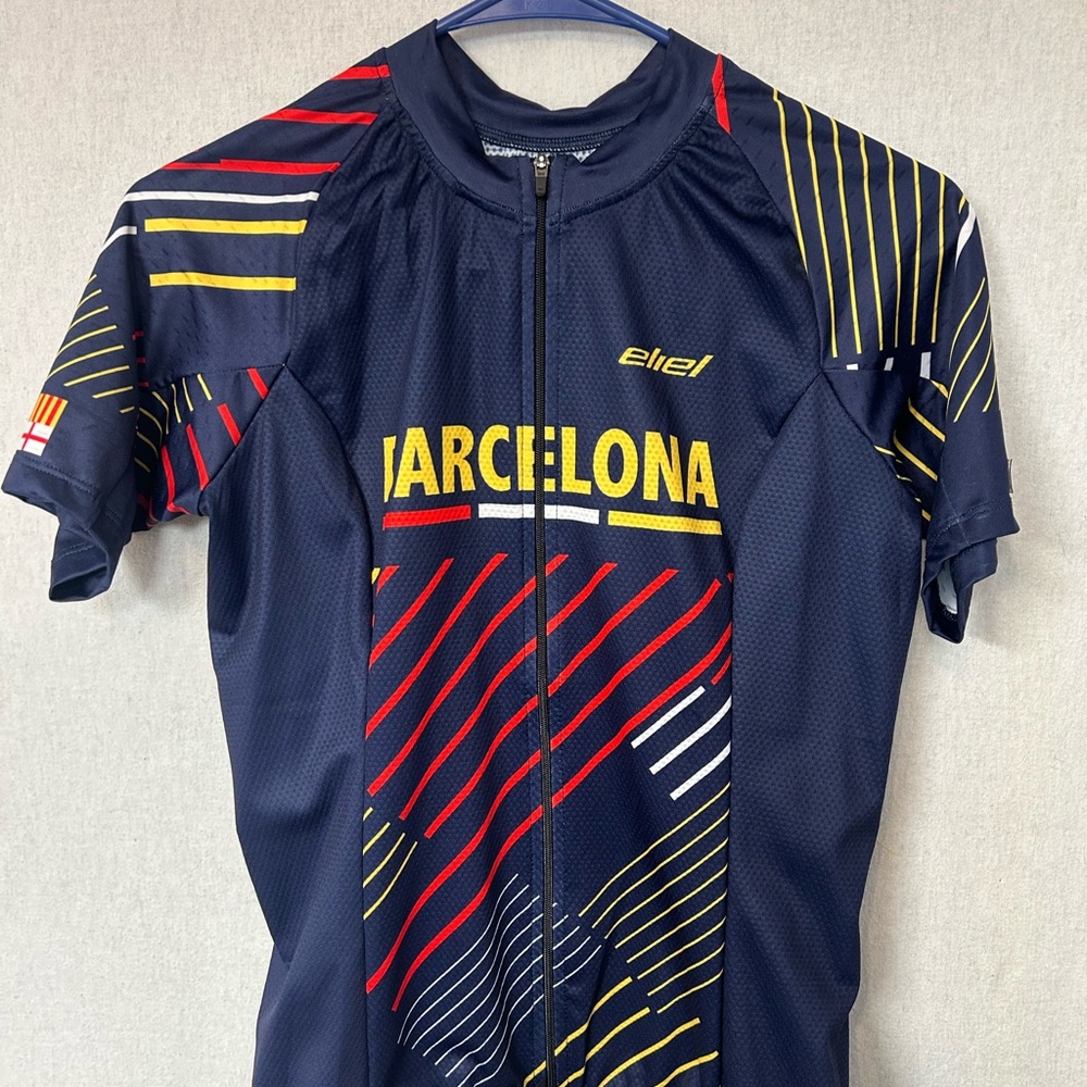 Eliel Barcelona Women's Cycling Jersey - Navy, Red, Yellow